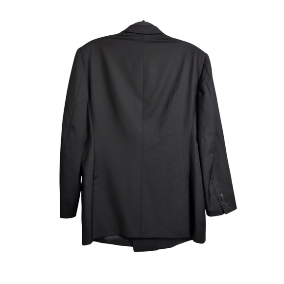 Pal Zileri Black Wool Double Breasted Blazer (54R/44R) Italian Power Suit Style - Picture 3 of 12